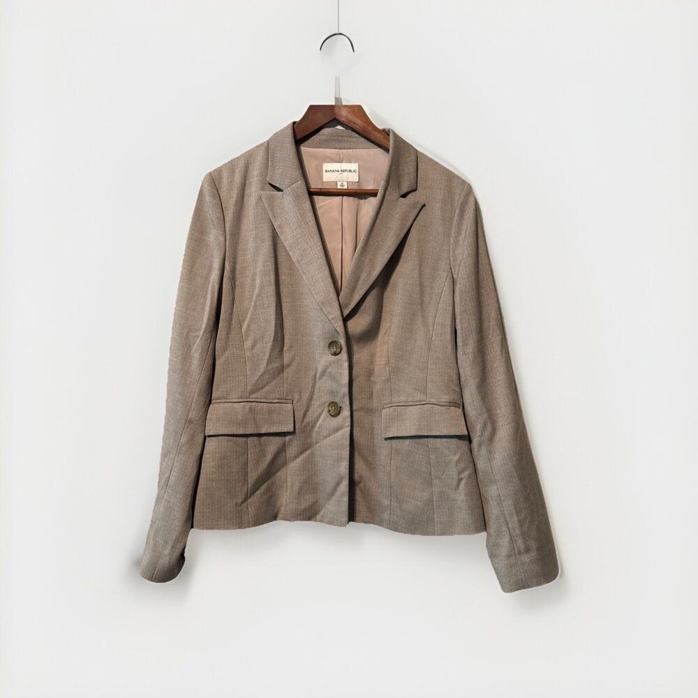 Banana Republic Womenβs Suit Jacket Size 12 Tan Brown